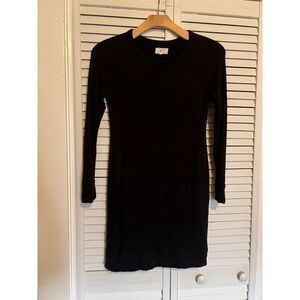 LOU & GREY Women's Size Small S Dress Sweater Long‎ Sleeve Fleece Lined Black
